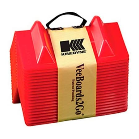 Kinedyne VeeBoard Lightweight Corner Edge Protectors, 11inL x 4inW x 4inH, Red, 20/Pack VB2GO